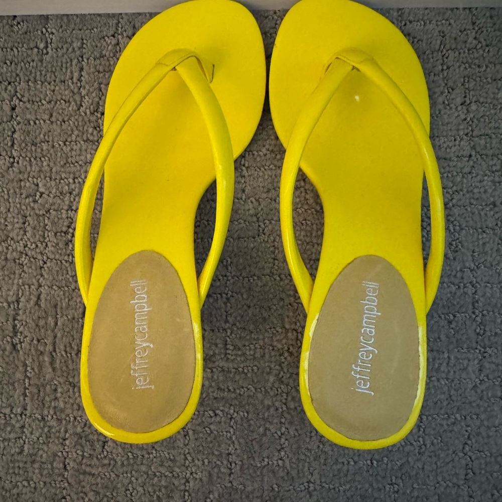 Jeffrey Campbell Neon Yellow Sandals Vibrant Summer Style